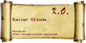 Kaizer Olinda névjegykártya